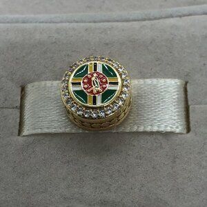 🔥🔥Pandora Dominica Flag Charm Flag Bead Charm S925 Sterling Silver Jewelry